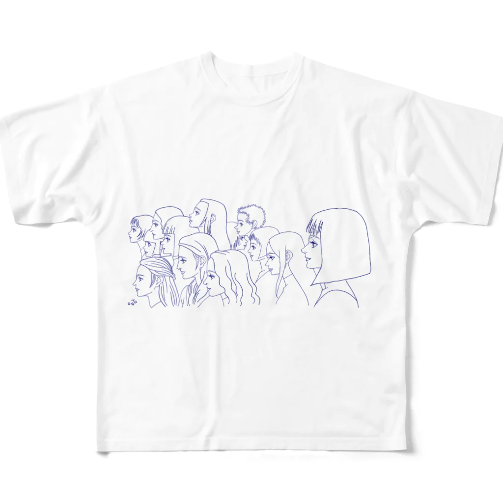 ふぁいあふらいの湖川友謙の世界『群像』 All-Over Print T-Shirt