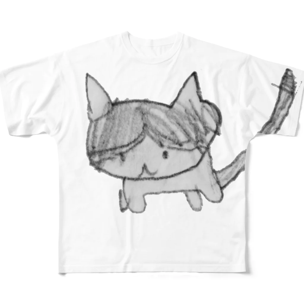 hanaconiのきなこ(ねこ) フルグラフィックTシャツ