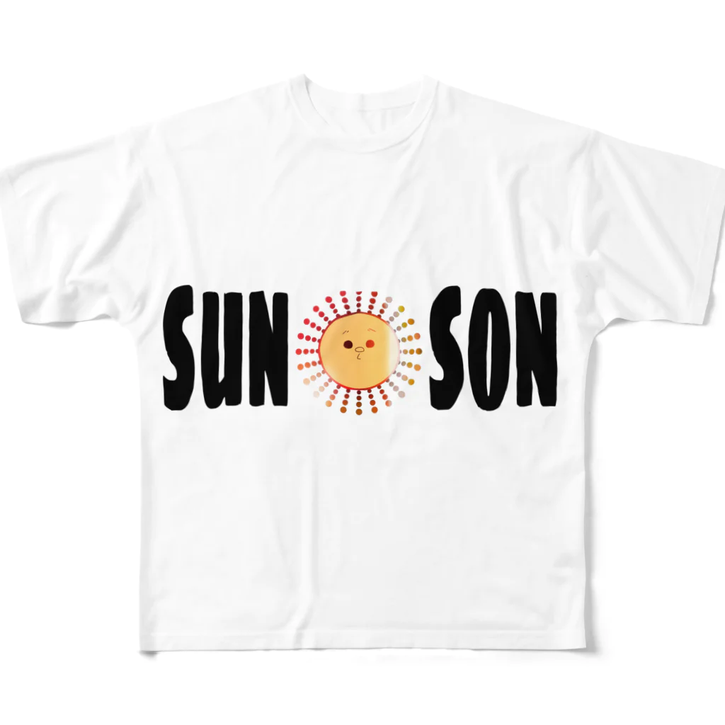 sun☀︎sonのサンサンあかちゃん(ロゴ) All-Over Print T-Shirt