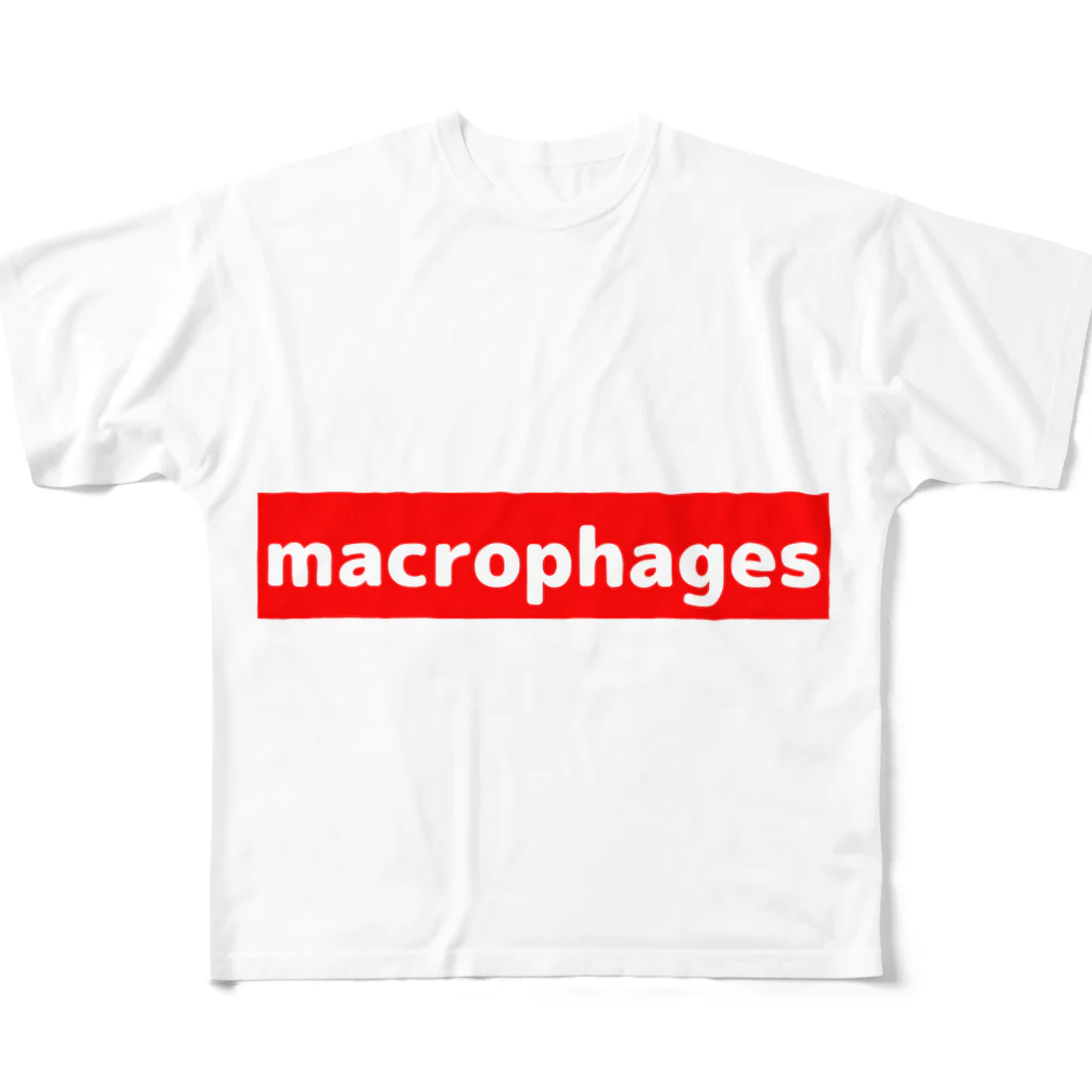 十織のお店のmacrophages フルグラフィックTシャツ