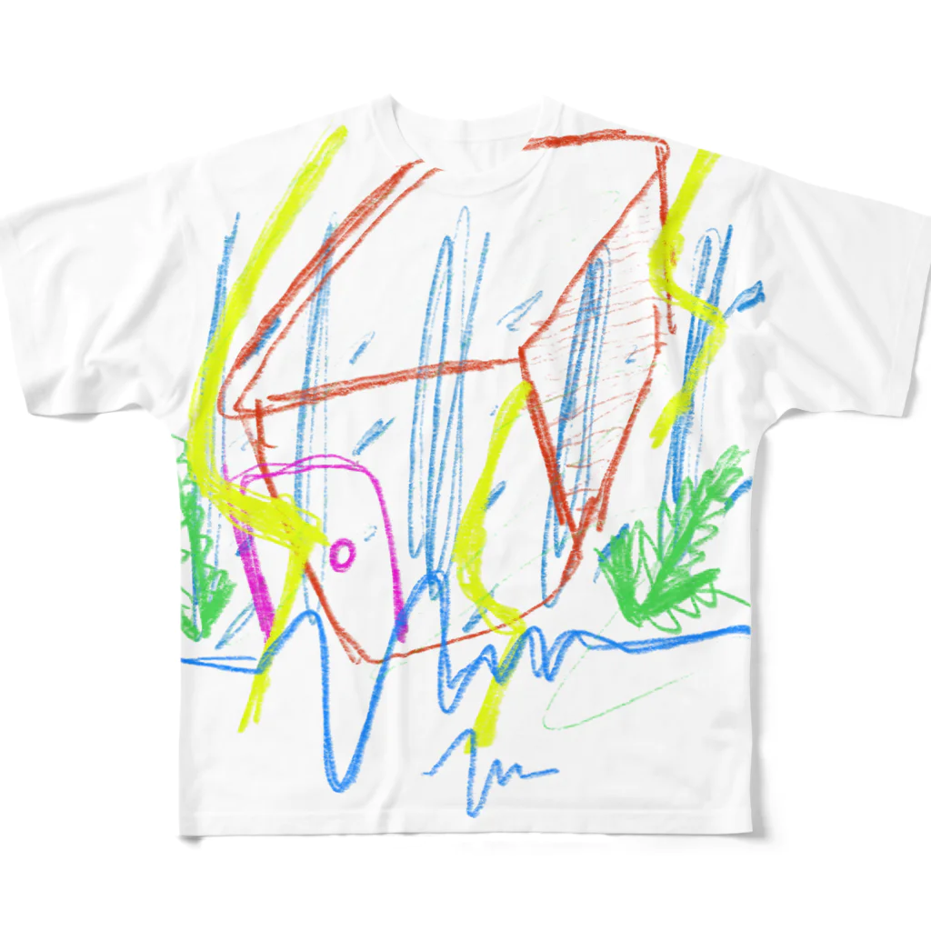 meme_shopの台風Tシャツ All-Over Print T-Shirt