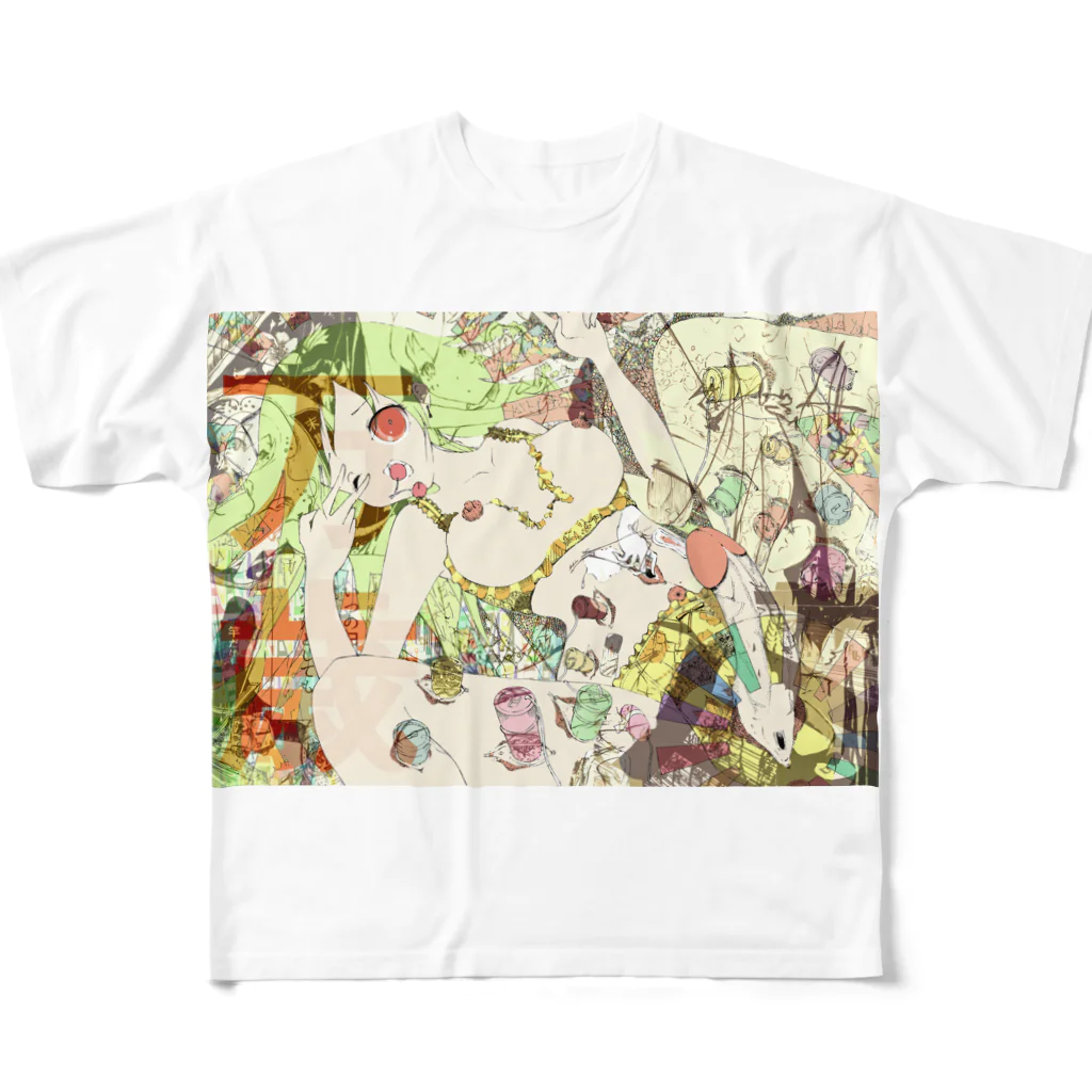 放蕩娘の売店のバンザイアタック ２０１７ All-Over Print T-Shirt