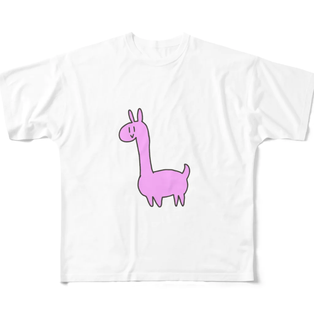十織のお店の謎のピンク生き物 All-Over Print T-Shirt