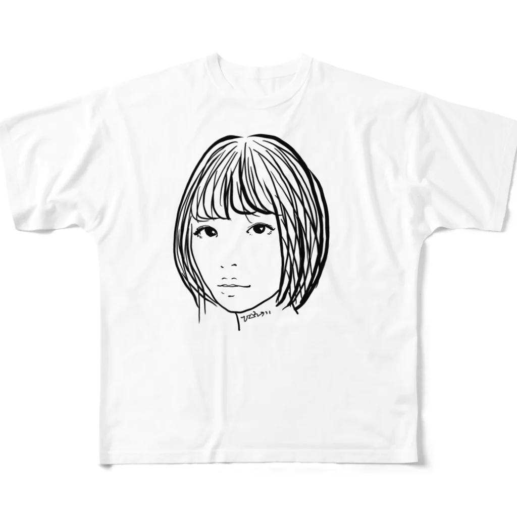 uzkのGIRL01 フルグラフィックTシャツ