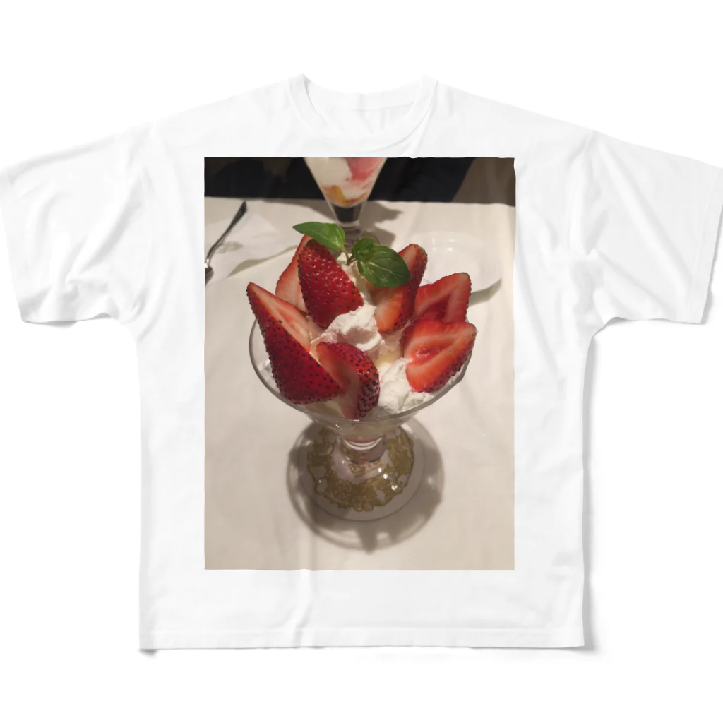 hoozue_wo_tsuitaのパフェを食べてる夢見てるからへいき All-Over Print T-Shirt