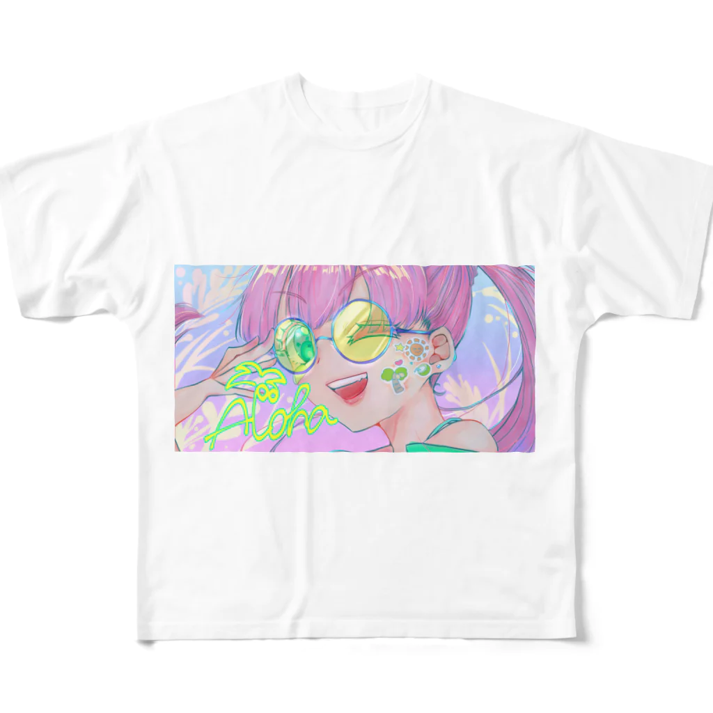 百合原の常夏☀️ハワイアン🏝ガール All-Over Print T-Shirt