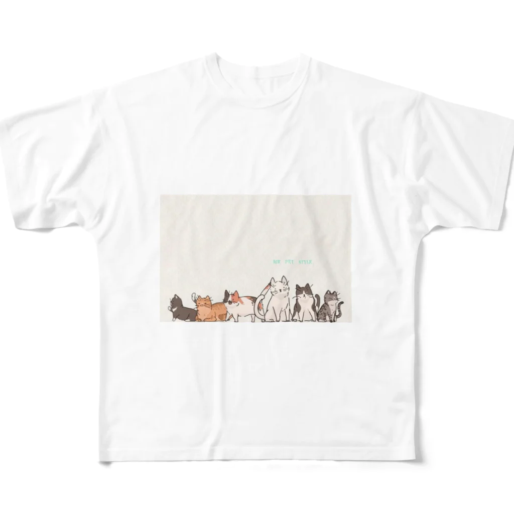 RIE りえのRIEPETSTYLE no.1 All-Over Print T-Shirt