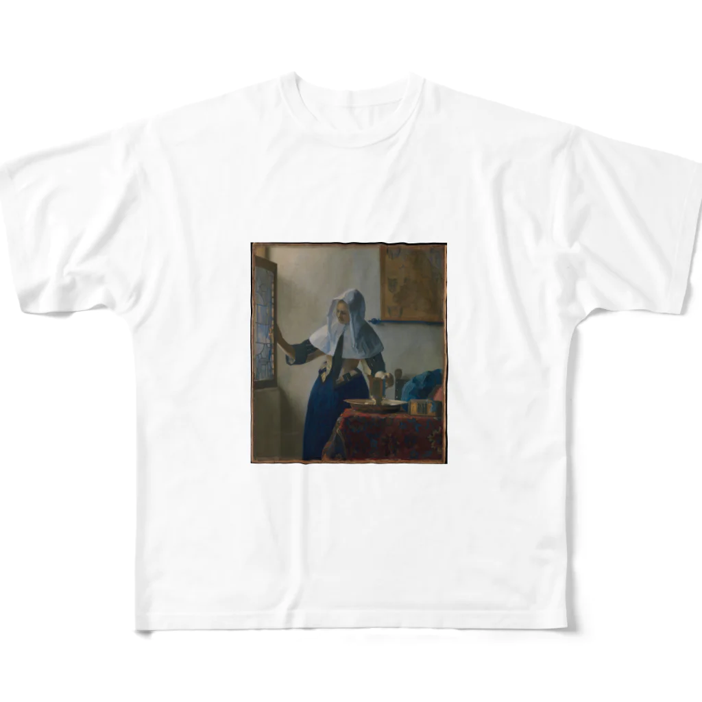 artgalleryの牛乳を注ぐ女 All-Over Print T-Shirt