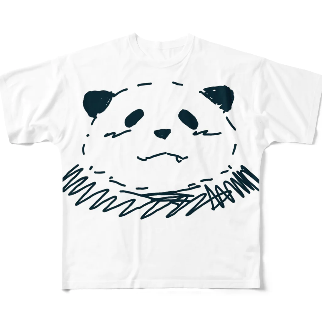 パンダマンの一匹狼に憧れるパンダ雄 フルグラフィックTシャツ