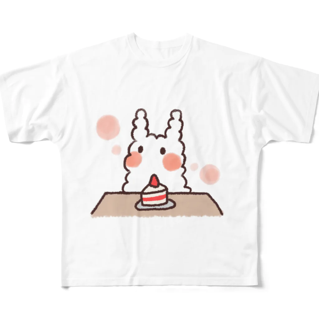 K.momokoのうさぎのウミウシ(ケーキver.) All-Over Print T-Shirt