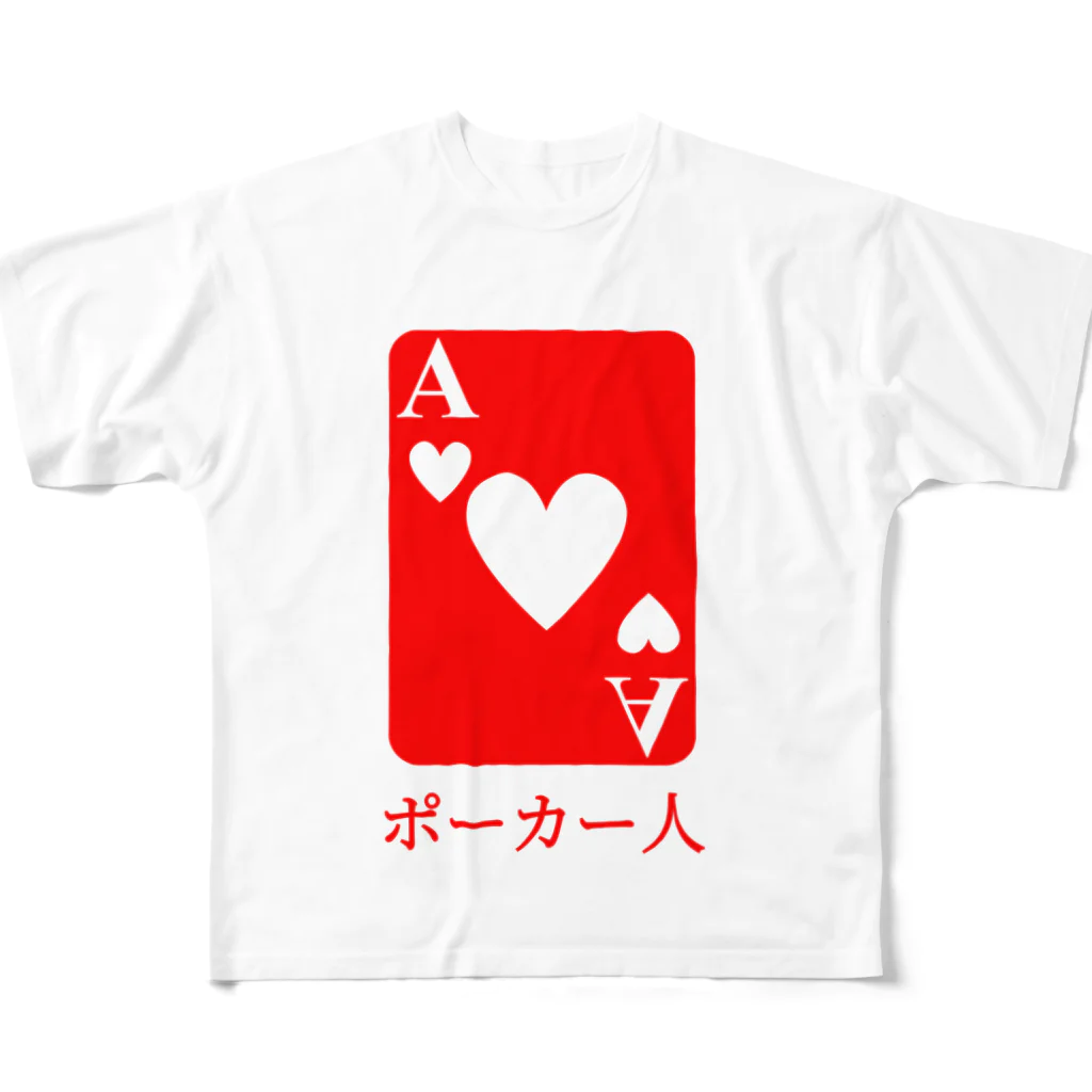 SPECIAL NEEDS JAPANのポーカー人 4 カジノ フルグラフィックTシャツ