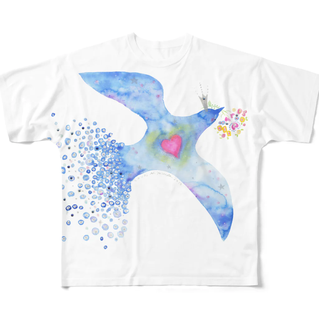 tetote ai design hut ～森の中のデザイン制作所～の「LOVE」 All-Over Print T-Shirt