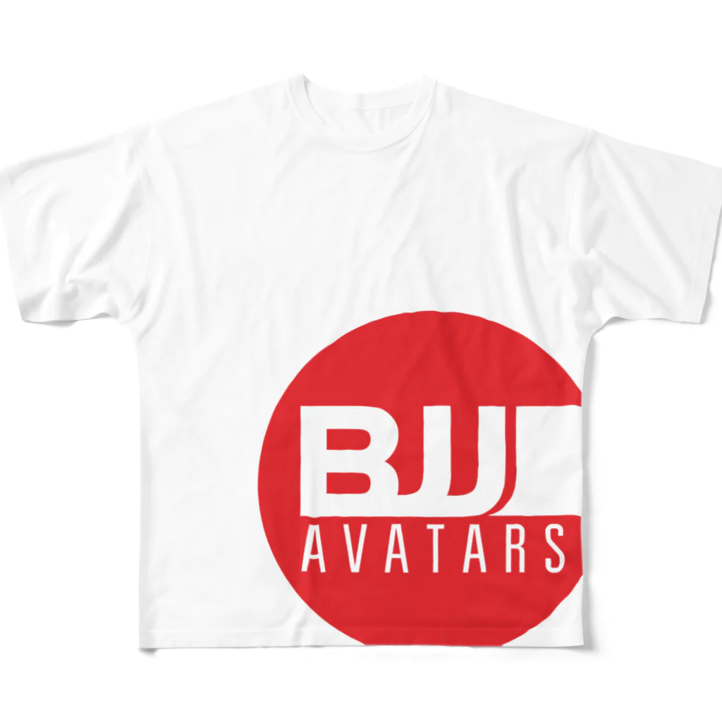 BJJ AVATARSのBJJ AVATRAS LOGO All-Over Print T-Shirt