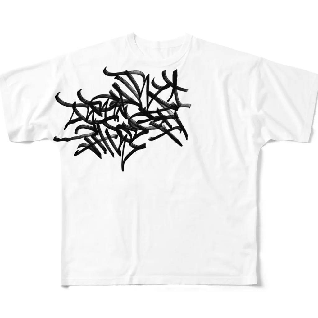 Soda Letter Works のツキヌケル フルグラフィックTシャツ