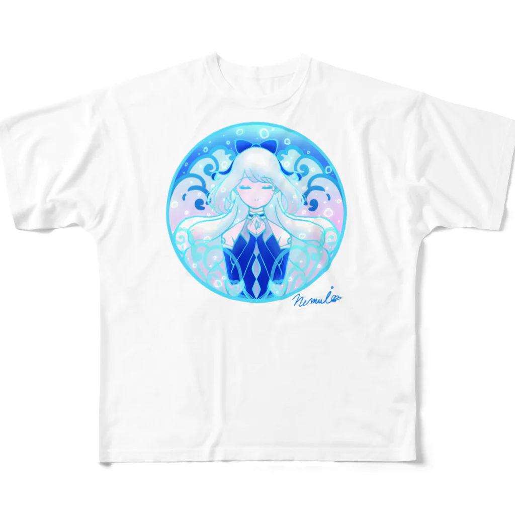 la belle merの春告げる海と乙女シリーズ フルグラフィックTシャツ