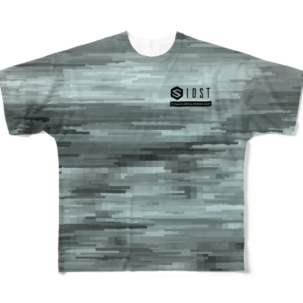 IOST_Supporter_CharityのIOST【迷彩ライトブルー】 All-Over Print T-Shirt