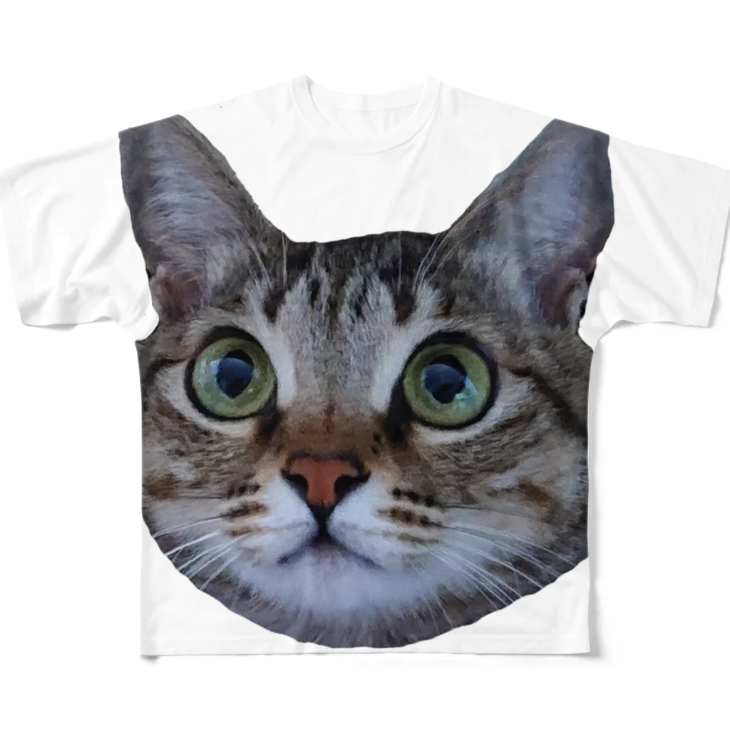 ねこやのキジトラねこ All-Over Print T-Shirt