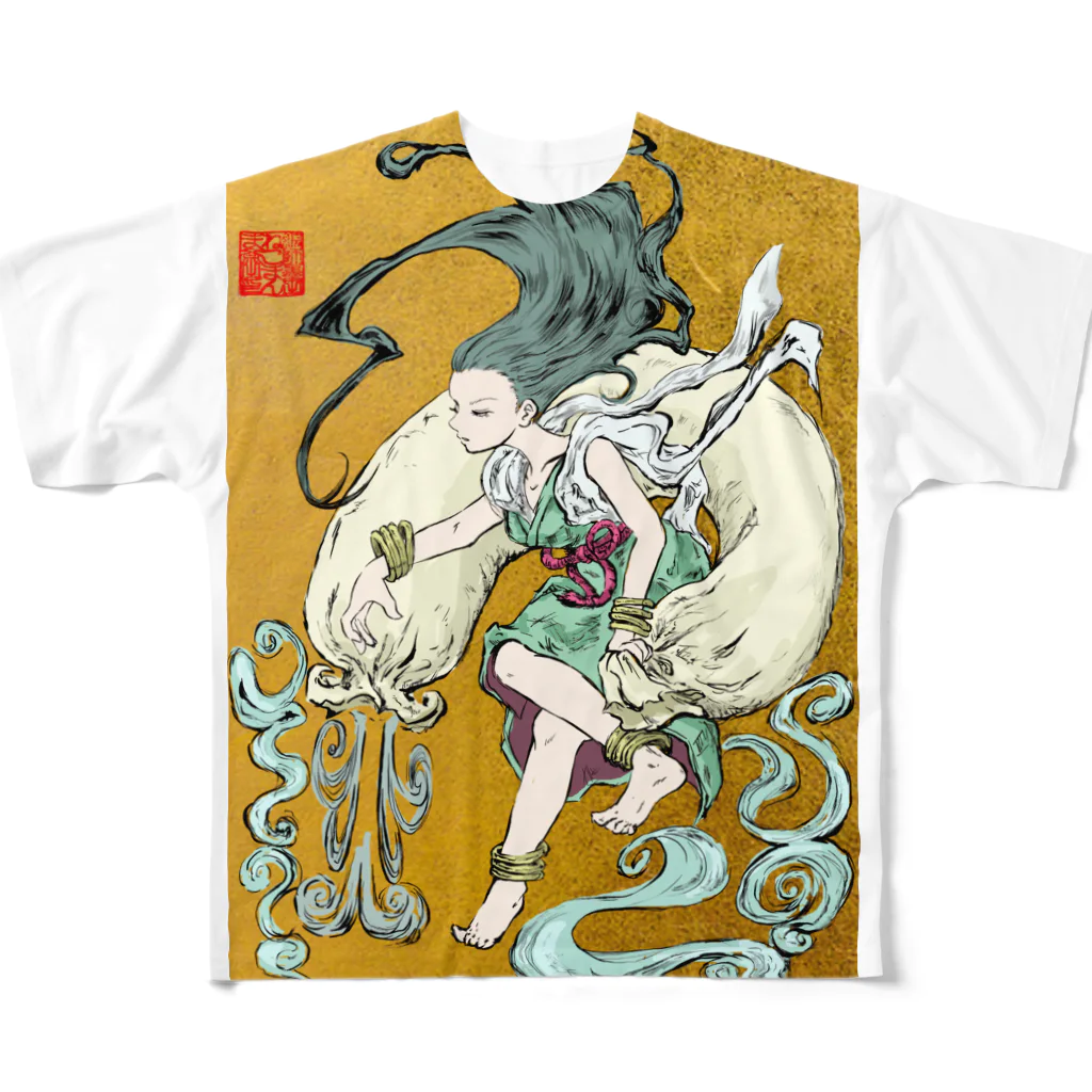 Nekomanma1221のふうじん All-Over Print T-Shirt