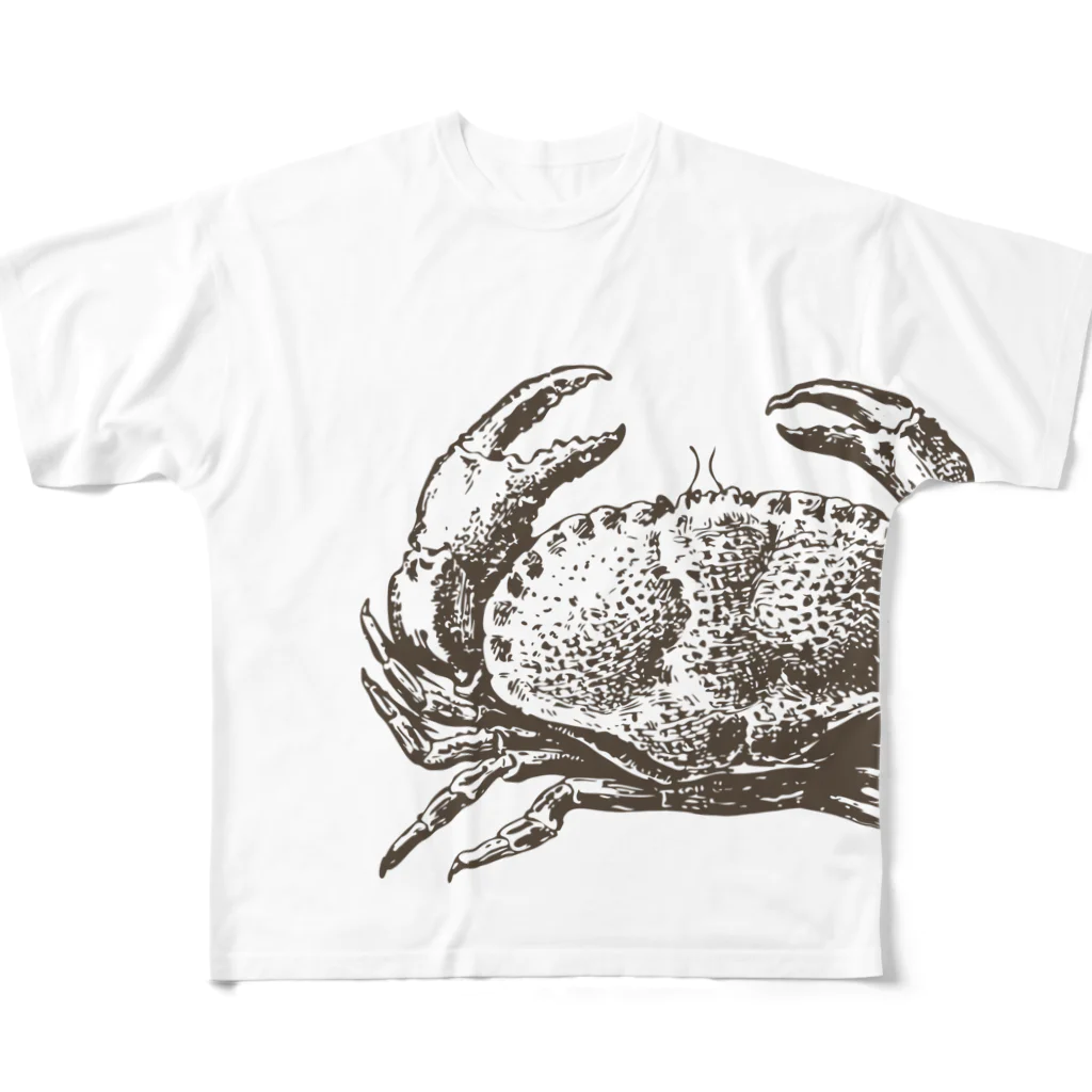 シュールな動物たちの絶妙なカニ All-Over Print T-Shirt