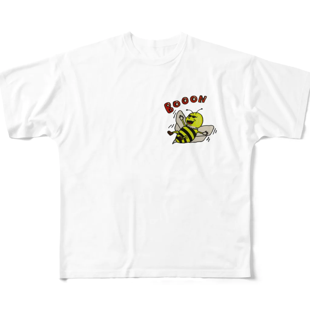 BOB's SHOPの空飛ぶハチ All-Over Print T-Shirt