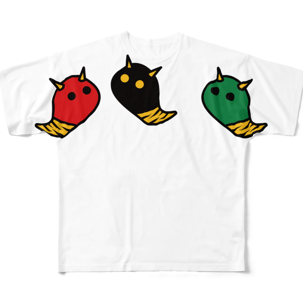 ヨープキャンが気になったのおばけの鬼 雷様ではないよ All-Over Print T-Shirt
