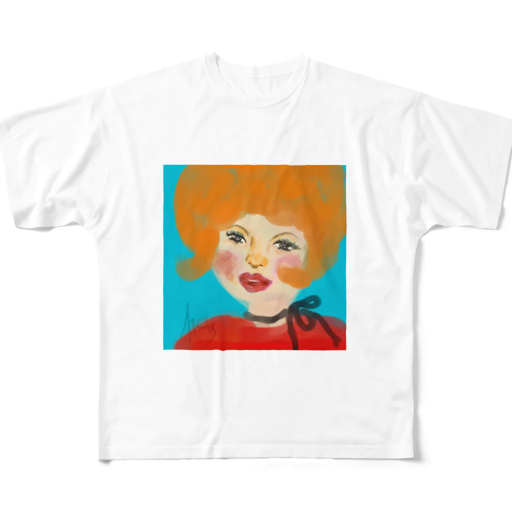 AKIKIワールドのスマイル All-Over Print T-Shirt