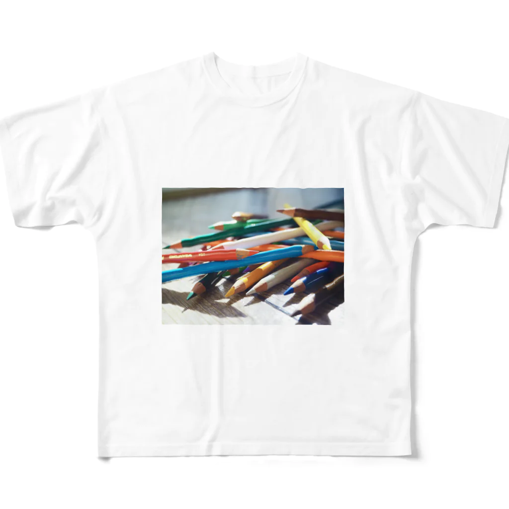 aoiroの色鉛筆 フルグラフィックTシャツ