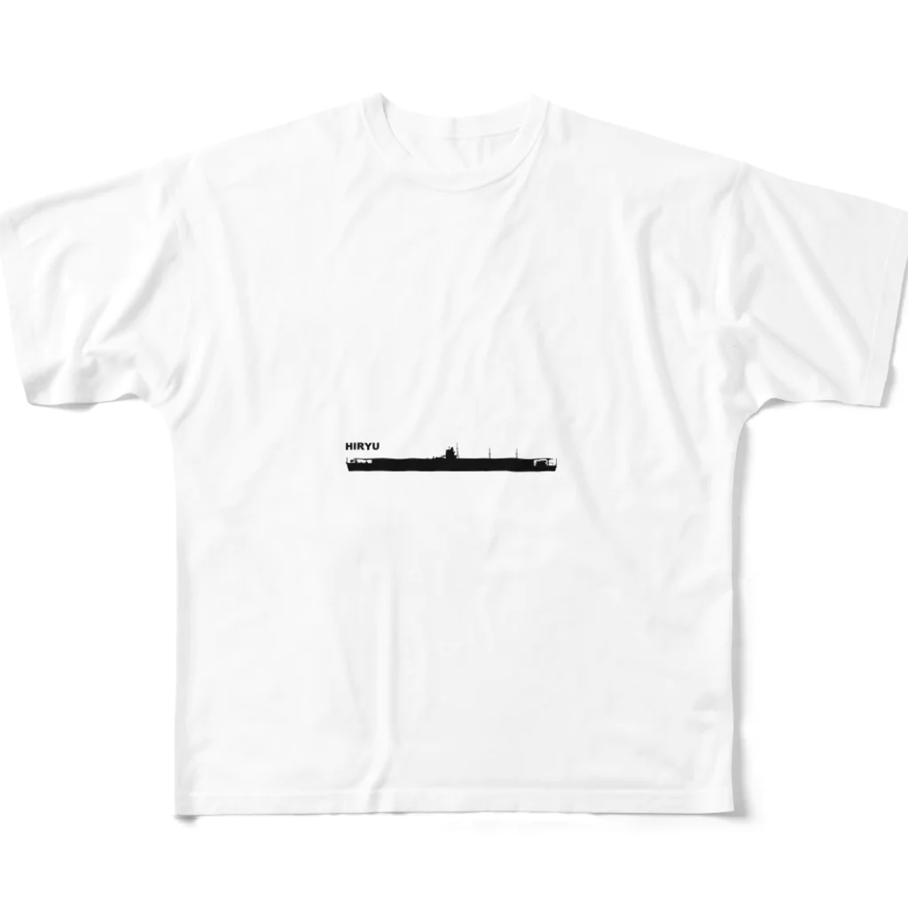 puikkoの空母　飛龍（黒） フルグラフィックTシャツ