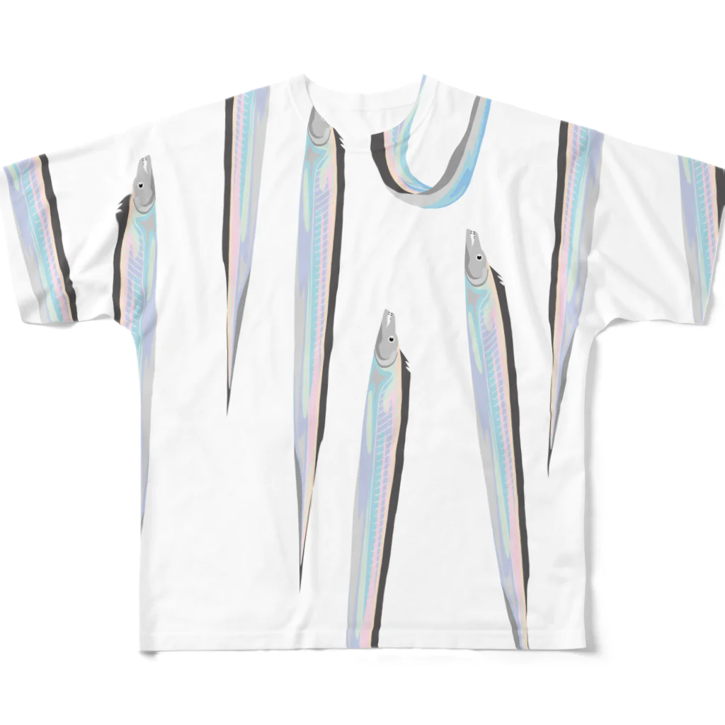 海の仲間たちオフィシャルSTOREのタチウオ All-Over Print T-Shirt