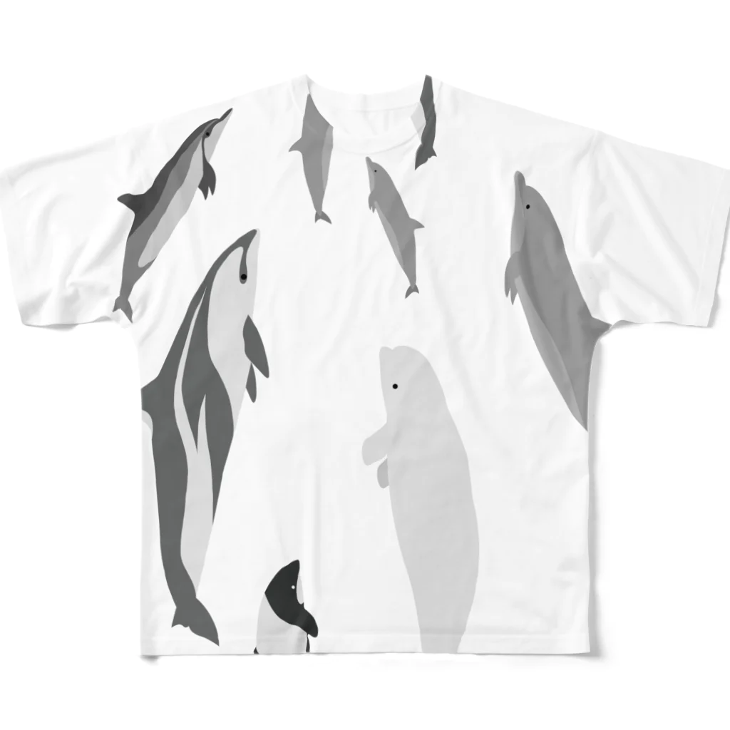 海の仲間たちオフィシャルSTOREのドルフィンパラダイス All-Over Print T-Shirt