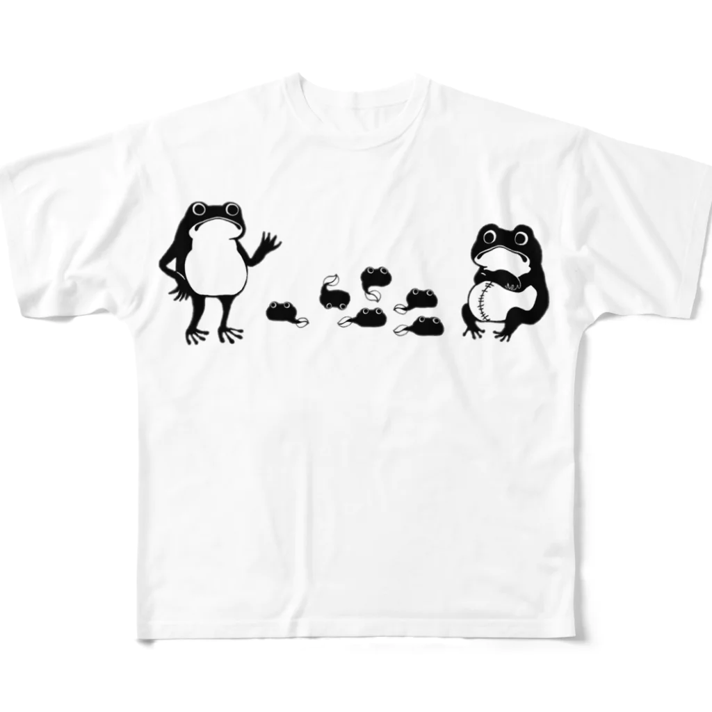   だるまの昔の自慢話をしちゃうカエル All-Over Print T-Shirt