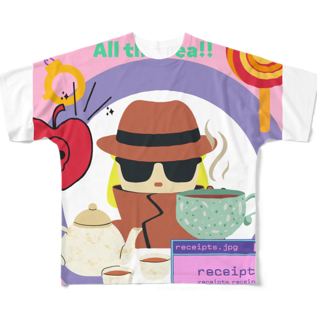 IzumiracleのGive me all the Tea! フルグラフィックTシャツ