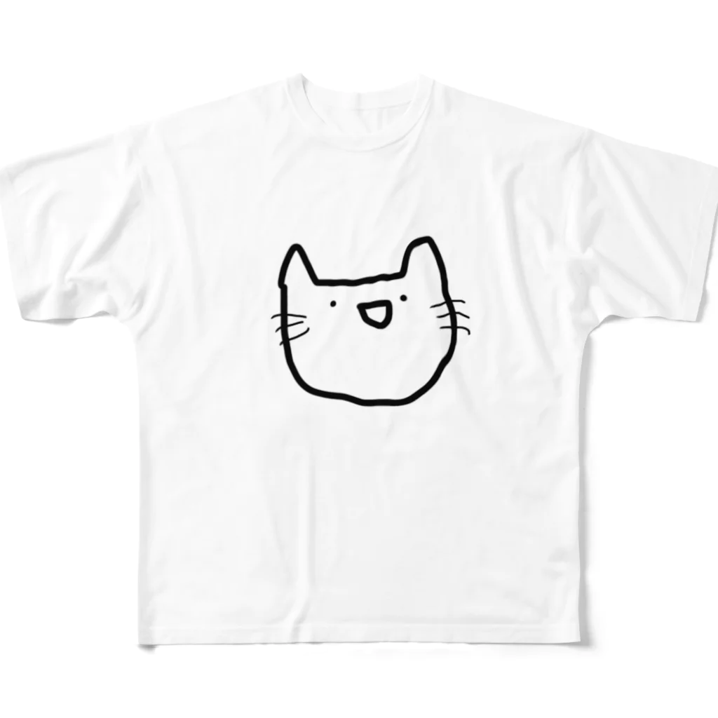 (  ･᷄֊･᷅ )のお布団ねこちゃん フルグラフィックTシャツ