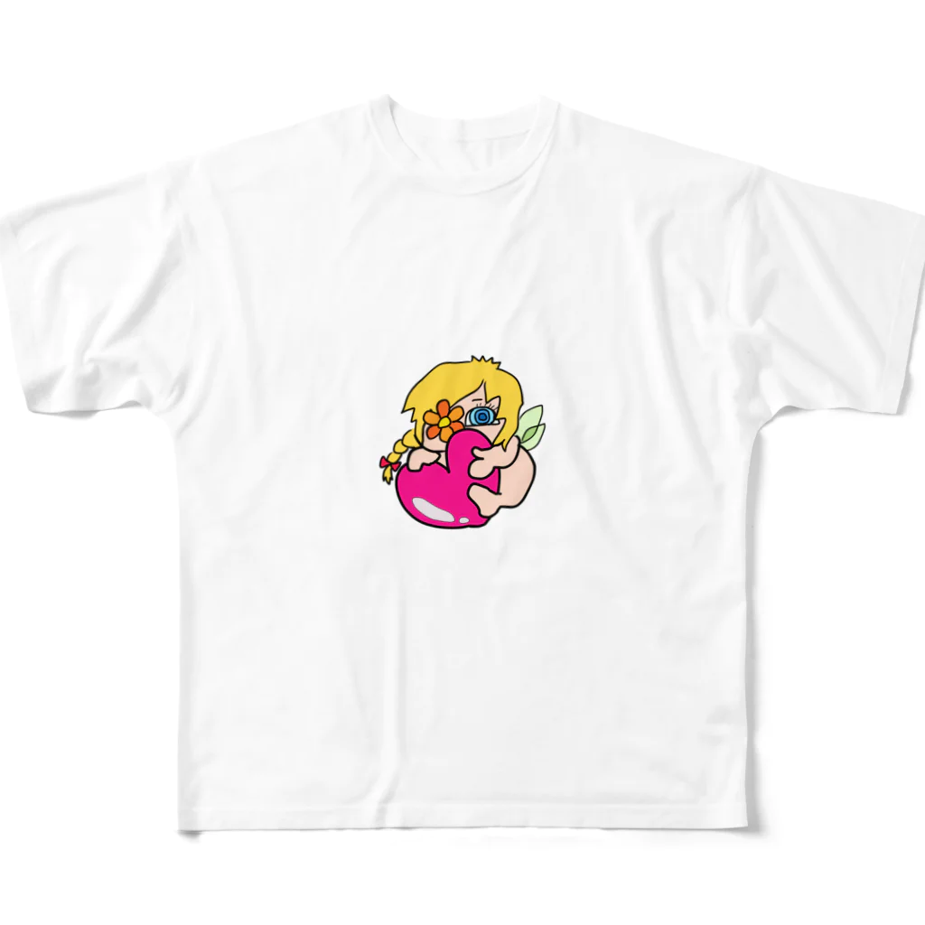 NYANGOROの妖精さん フルグラフィックTシャツ