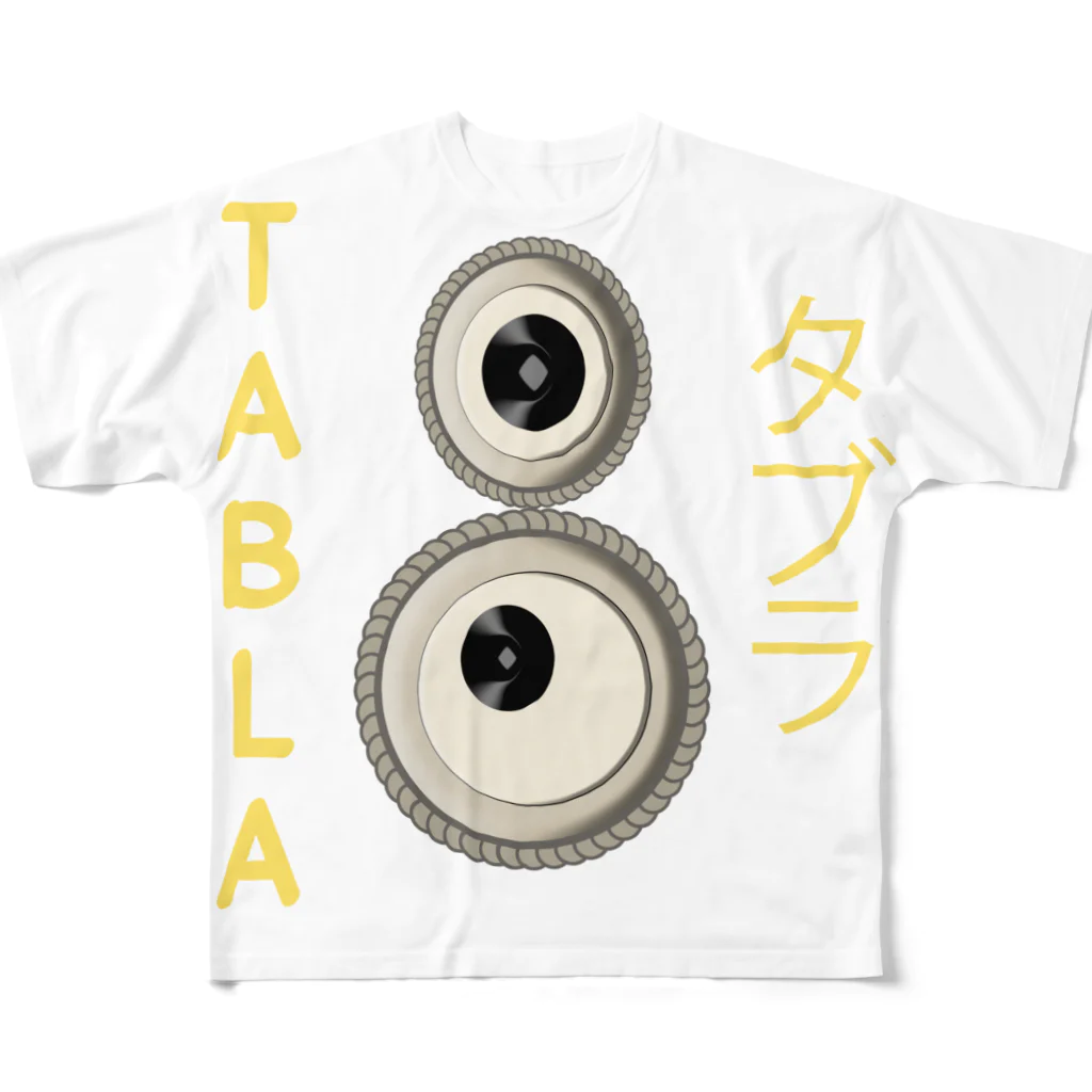 Soul Of RythmsのTabla - タブラ All-Over Print T-Shirt