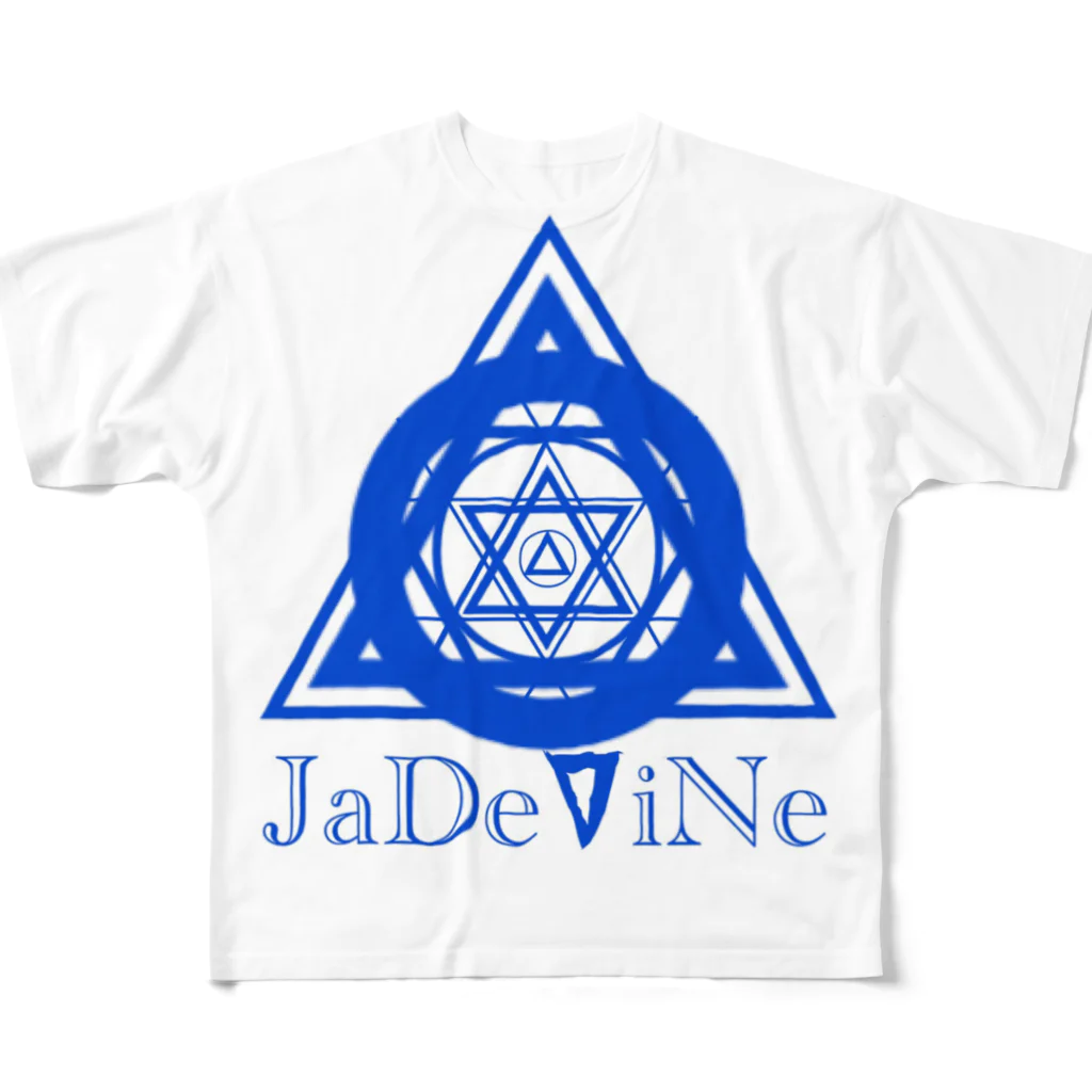 JaDeViNeのJaDeViNe ＢＬＵＥ All-Over Print T-Shirt