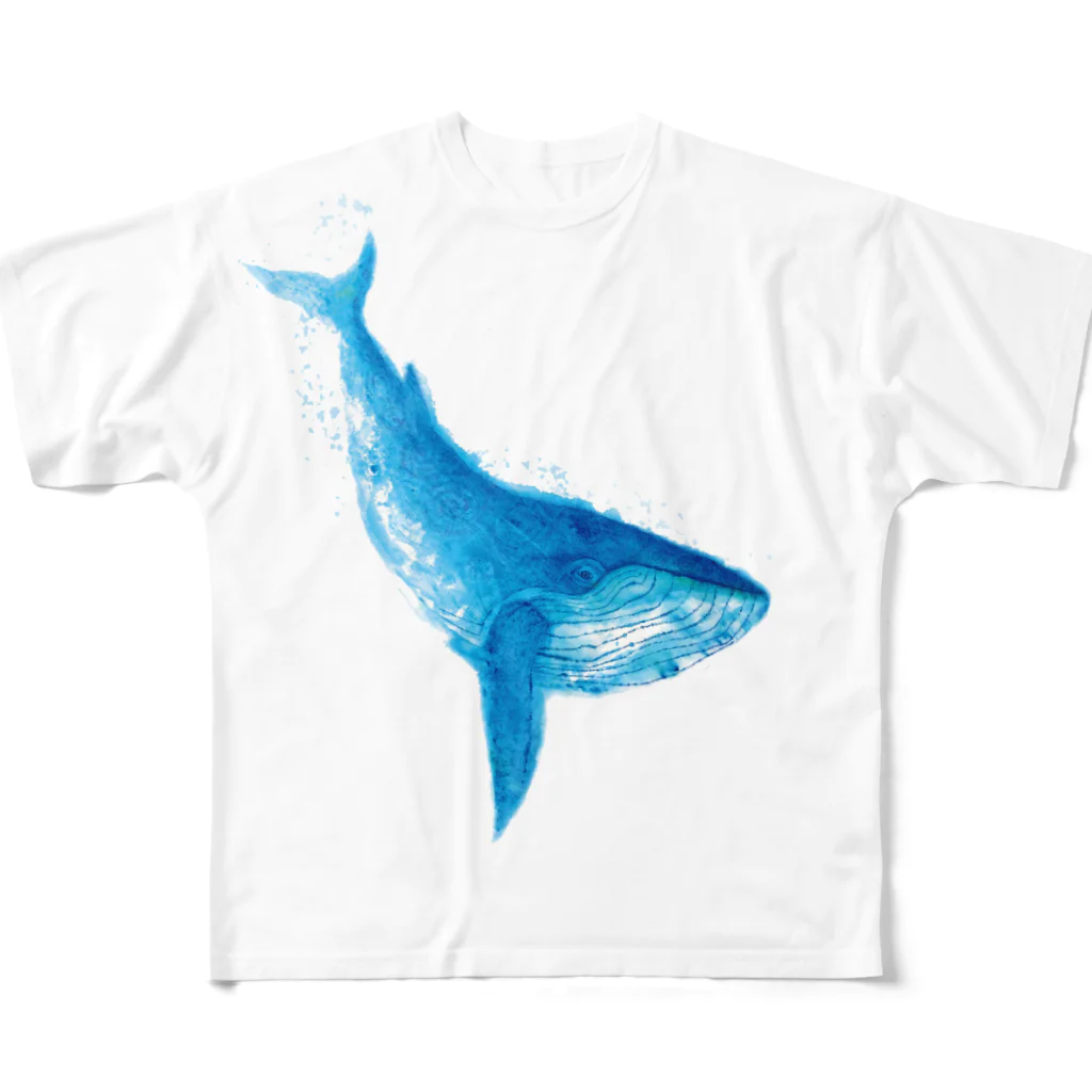 shokomumuのYAKUSHIMA ザトウクジラ フルグラフィックTシャツ