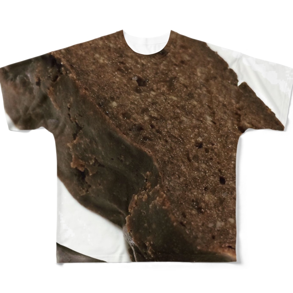 kasumiyolosiyomisuのチョコと豆腐のテリーヌ フルグラフィックTシャツ