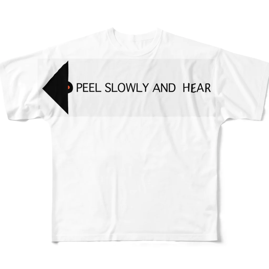 Posagodardy  ポサゴダルディのPEEL SLOWLY AND HEAR フルグラフィックTシャツ