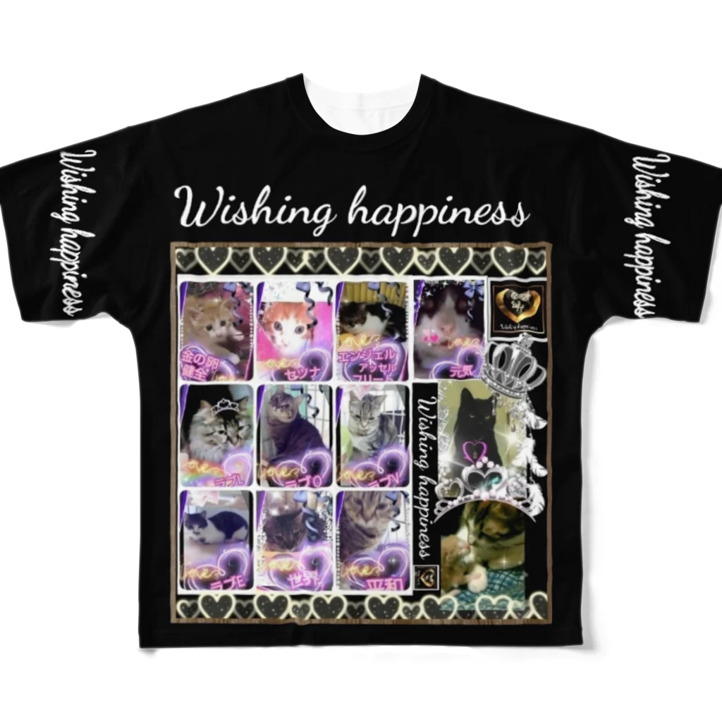 みっぴーの🎀2/22は『猫の日』と『夫婦の日』の記念品です🐱🐈✨ フルグラフィックTシャツ