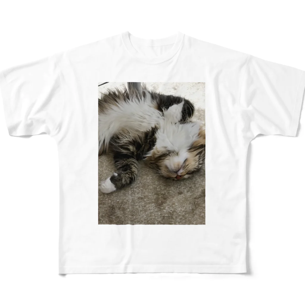 maincoon1017の寝返り フルグラフィックTシャツ