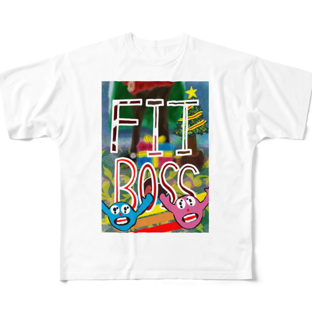 AkironBoy's_Shopの第二弾　【クリスマス】と【バレンタインデー】が合体したら「FIT BOSS」となった‼︎ フルグラフィックTシャツ