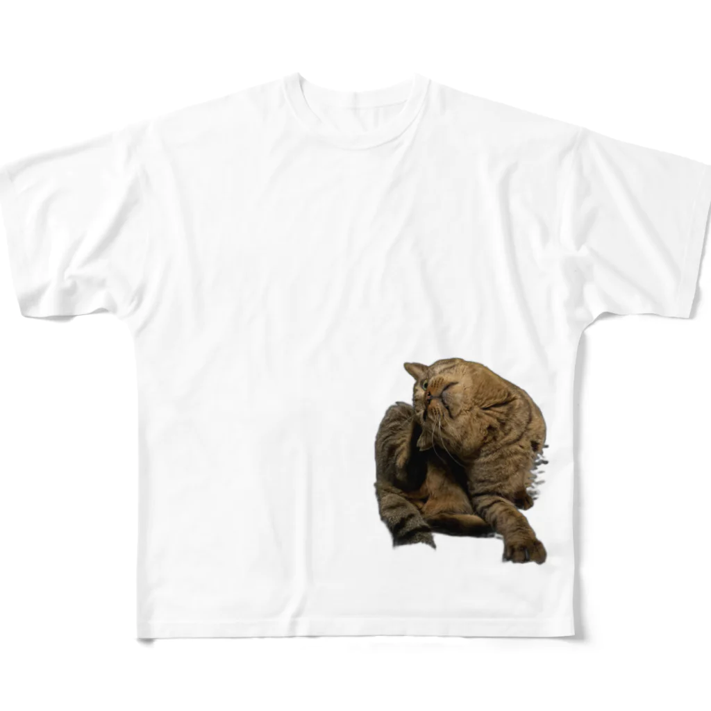鯨屋珈琲店のテンちゃん💕カキカキ All-Over Print T-Shirt