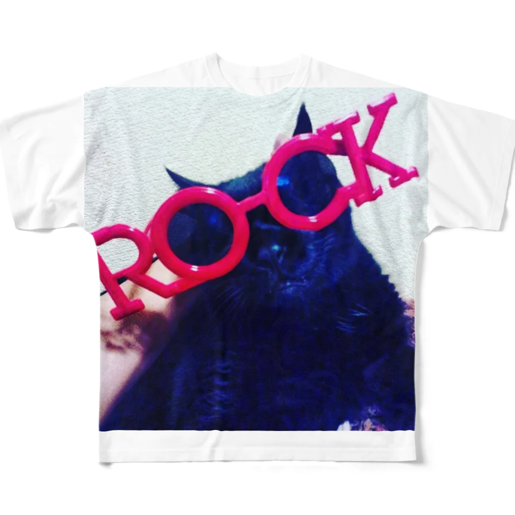 パラレルワルツのロックキャット All-Over Print T-Shirt