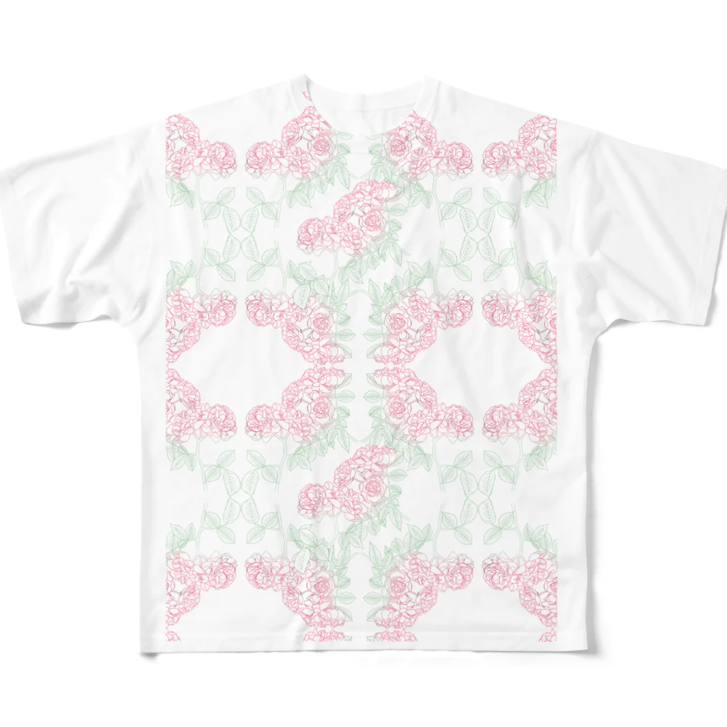 九月（くがつ）のつるばら All-Over Print T-Shirt