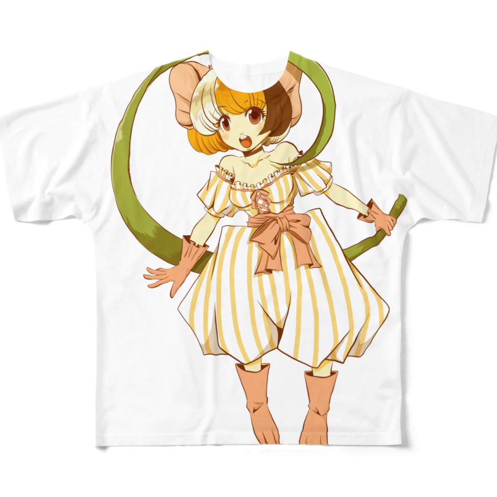 Lichtmuhleのモルモット娘。 フルグラフィックTシャツ