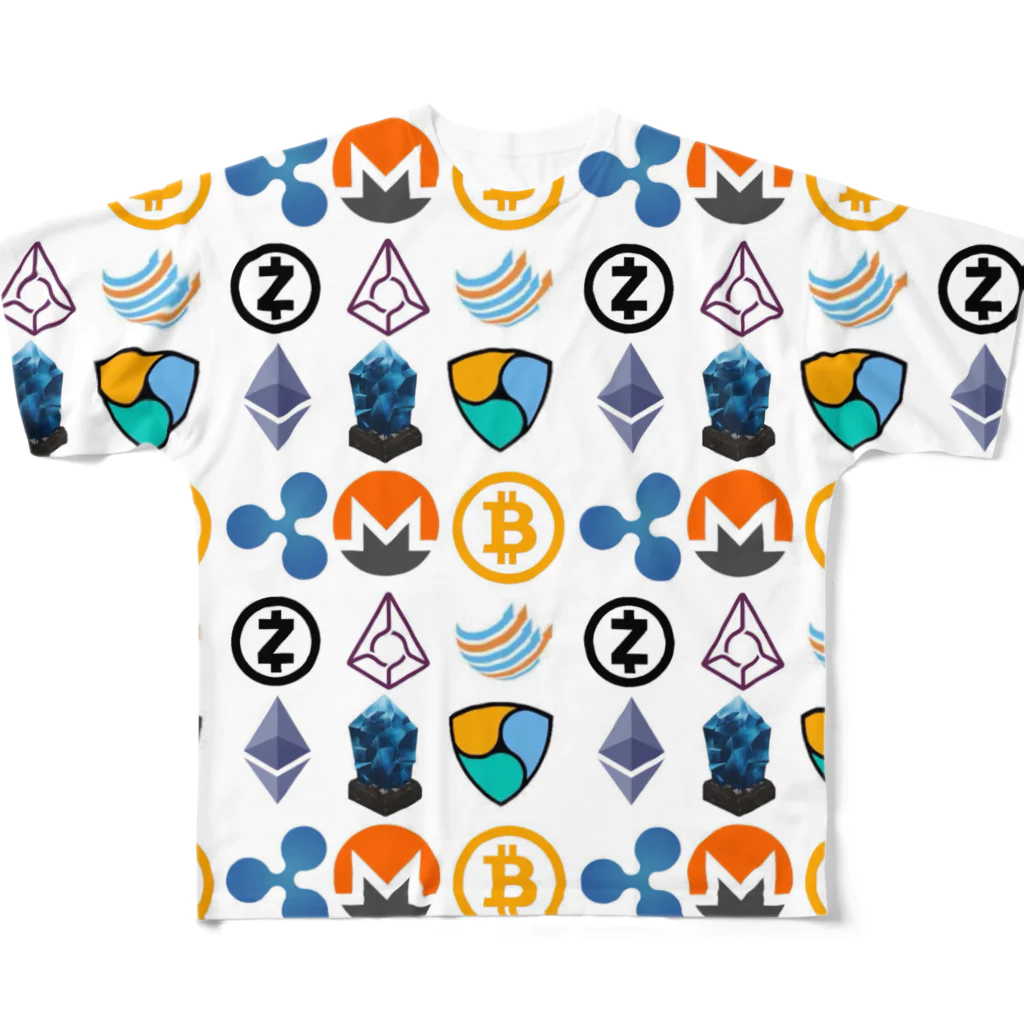 ライターアケミンの仮想通貨Tシャツ フルグラフィックTシャツ