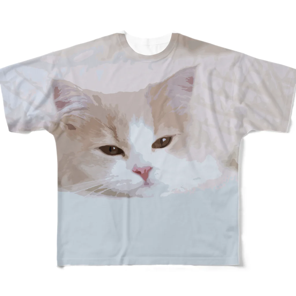 キャラメル色のメルちゃんのお昼寝ネコチャン うとうとバージョン. All-Over Print T-Shirt