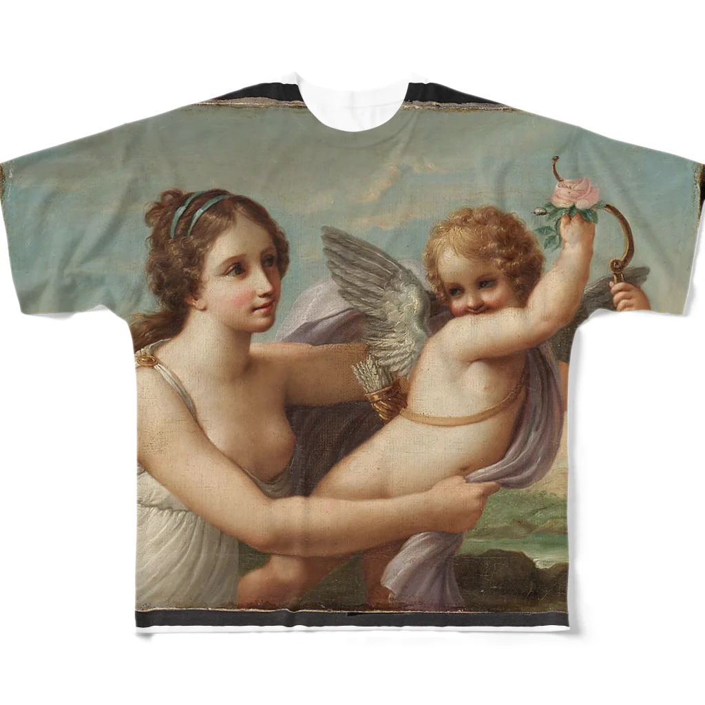 Masterpieceのアンゲリカ・カウフマン　/　エロスの勝利　The Victory of Eros 1750–75 フルグラフィックTシャツ