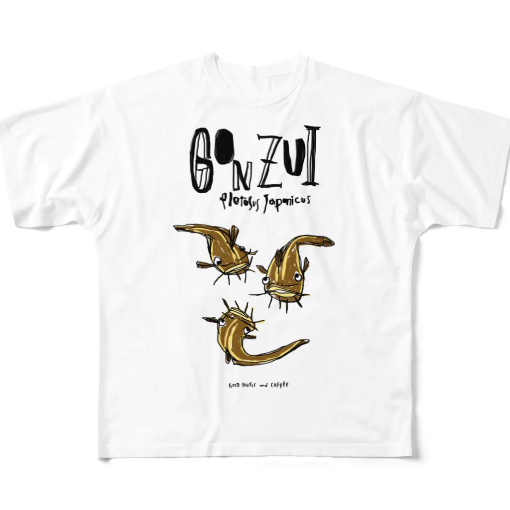 Good Music and Coffee.のGONZUI plotosus japonicus フルグラフィックTシャツ